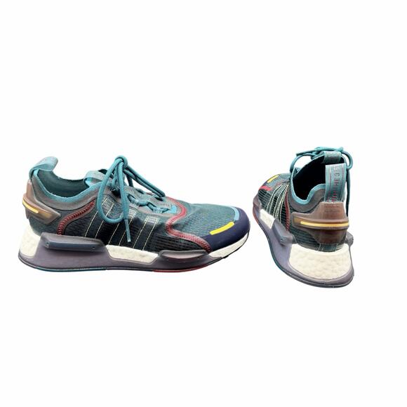 Adidas NMD_R1 V3 Women’s 8.5 Teal Multicolor Boost Running Sneakers - Picture 1 of 13